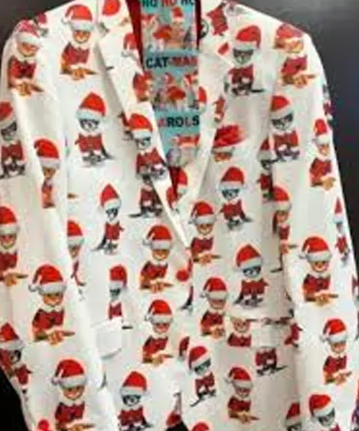 Christmas Cat Multicolor Blazer