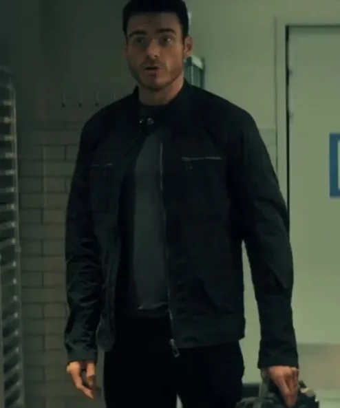 Citadel Richard Madden Leather Black Jacket
