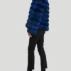 Classic Blue Chinchilla Fur Jacket side