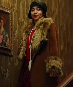 Claudia Brown Fur Coat 1