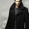 Clive Standen Taken Black Wool Peacoat