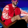 Coachella 2023 Bad Bunny Red Vest side look