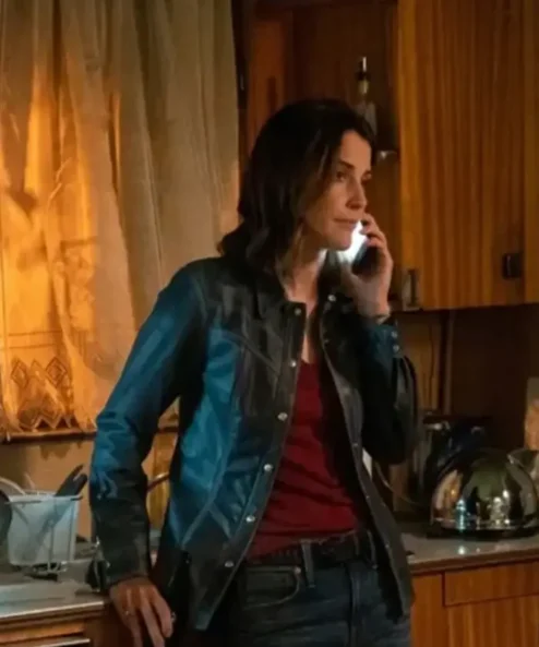 Cobie Smulders Stumptown Leather Black Long Jacket