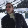 Cold Pursuit Tom Bateman Black Leather Jacket