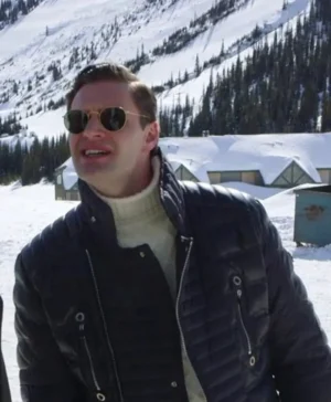 Cold Pursuit Tom Bateman Black Leather Jacket