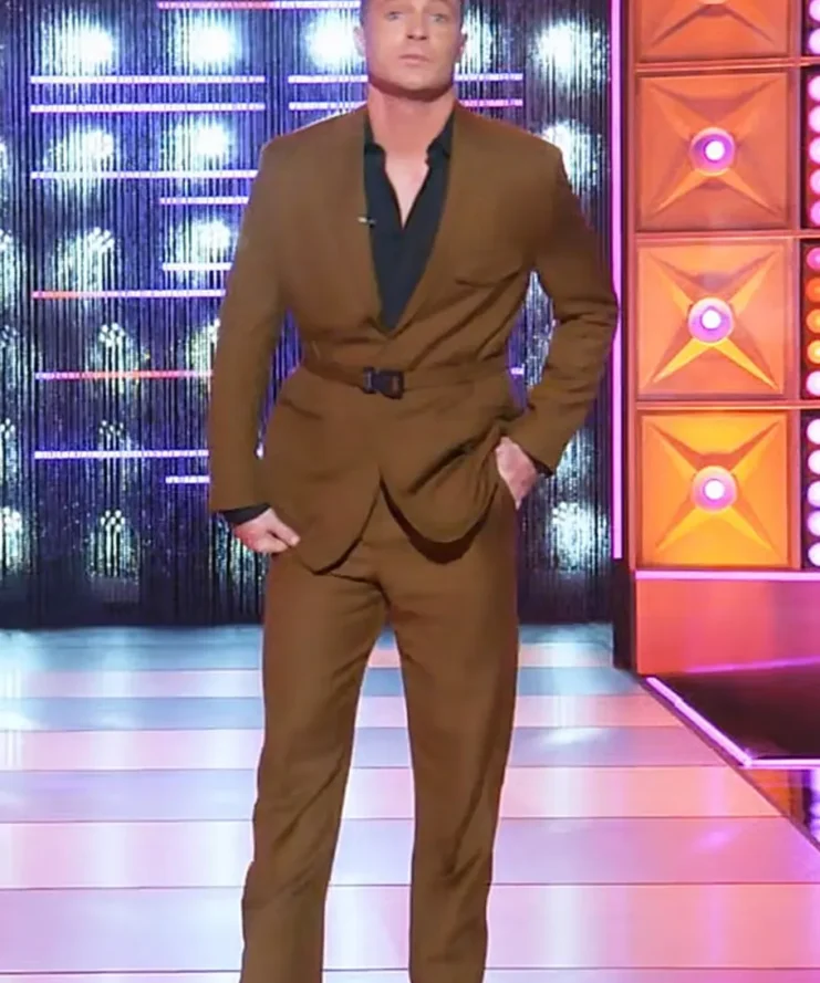 Colton Haynes RuPaul’s Drag Race All Stars S09 Brown Suit