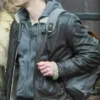Connor Storrie April X 2024 Shearling Black Leather Jacket