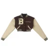Cropped brown Varsity Jacket 2