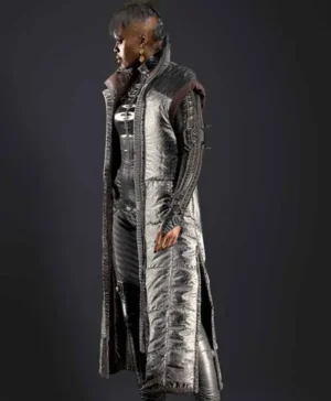 Cyberpunk 2077 Brigitte Silver Puffer Long Coat