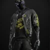 Cyberpunk 2077 Cyborg Quilted Leather Bomber Jacket