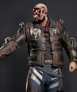 Cyberpunk 2077 Royce Black Leather Jacket