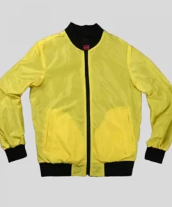 Cyberpunk 2077 Yellow Cotton Bomber Jacket Back