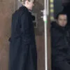 Dakota Fanning Black Cotton Coat 5