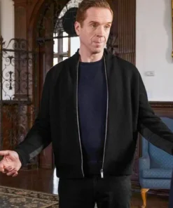 Damian Lewis Billions S05 Black Fleece Zip Up Jacket