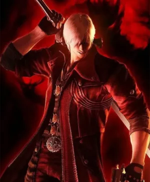 Dante Devil May Cry 4 Red Leather Hooded Trench Coat