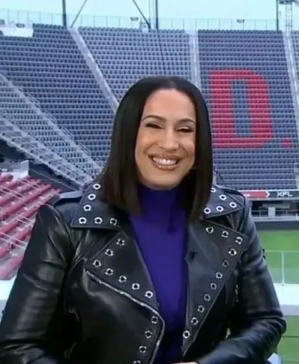 Dany Garcia Good Morning America Black Leather Jacket