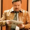 David Brent The Office Brown Leather Jacket