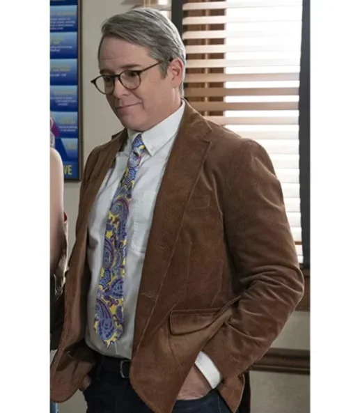 Daybreak Matthew Broderick Cord Blazer Coat