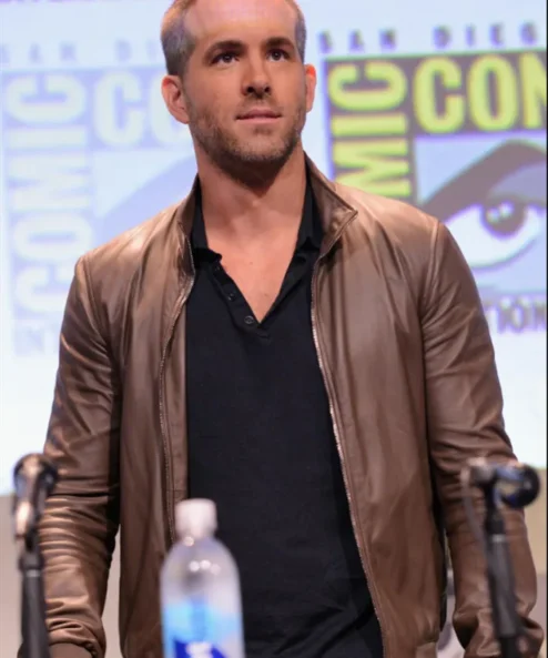 Deadpool Ryan Reynolds Brown Leather Jacket