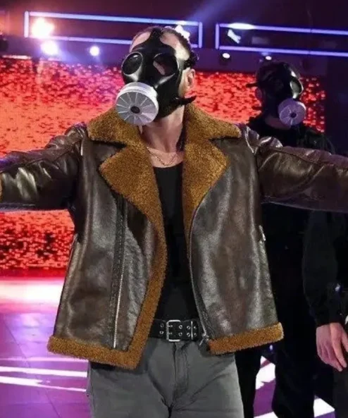 Dean Ambrose Aviator B3 Shearling Leather Jacket