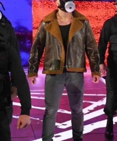 Dean Ambrose Aviator B3 Shearling Leather Jacket ShearlingStore 003