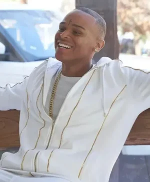 Dee Super Fly White Fleece Track Fleece Jacket