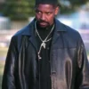 Denzel Washington Training Day Black Leather Coat For Sale
