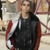Descendants Cameron Boyce Fur Collar Real Leather Jacket
