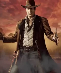 Desperados III John Cooper Long Brown Cotton Coat 1