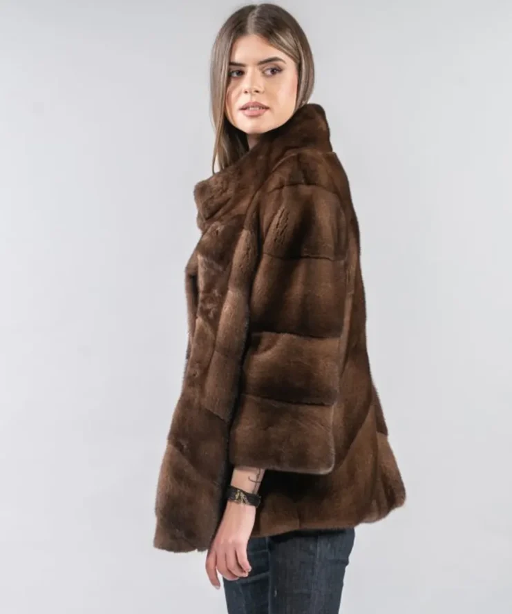 Diagonal-Design-Mink-Fur-Brown-Jacket-For-Sale
