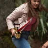 Dino Fury Power Rangers Amelia Jones Pink Leather Jacket