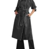 Dionne Brown Queenie 2024 Grey Denim Coat Front