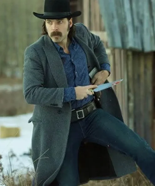 Doc Holliday Wynonna Earp Black Wool Pea Coat