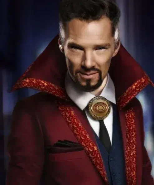 Doctor Strange Benedict Cumberbatch Long Red Coat