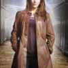 Doctor Who S04 Donna Noble Brown Leather Coat