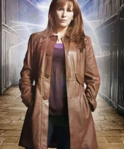 Doctor Who S04 Donna Noble Brown Leather Coat