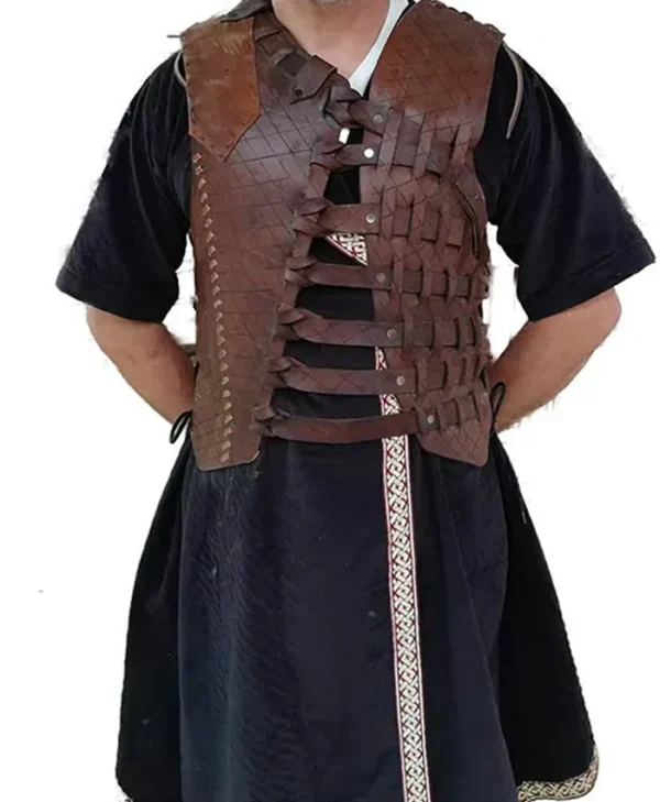 Dogan Alp Ertugrul Ghazi Brown Leather Vest