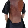 Dogan Alp Ertugrul Ghazi Brown Leather Vest back look