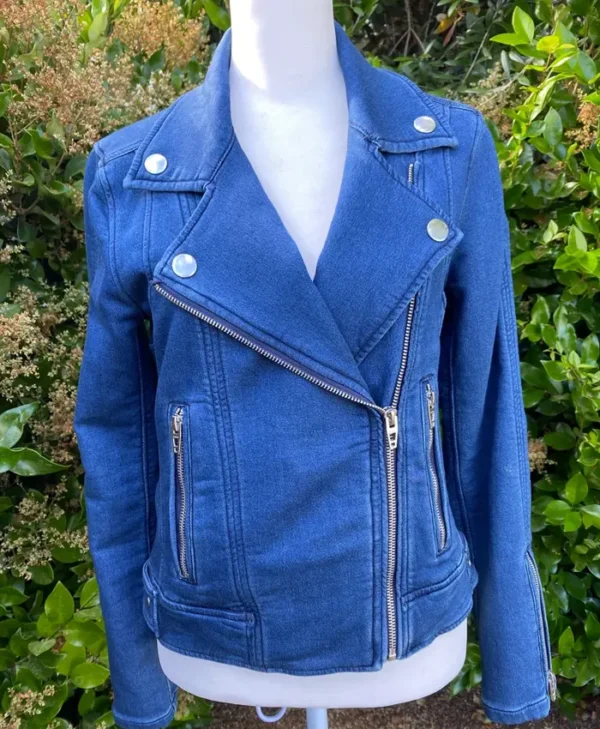 Dolly Parton Rhinestone Cowgirl Denim Moto Jacket