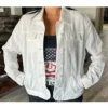 Dolly Parton Vintage White Cotton Jacket 1