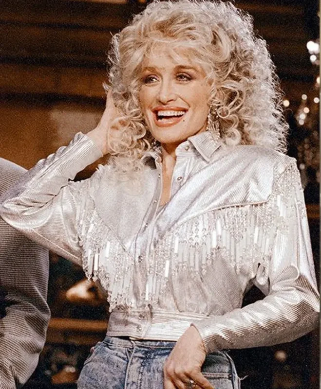 Dolly Parton White Fringe Jacket Dolly Parton Outfits