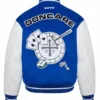 Doncare The Gambler 2023 Blue Varsity Jacket back look