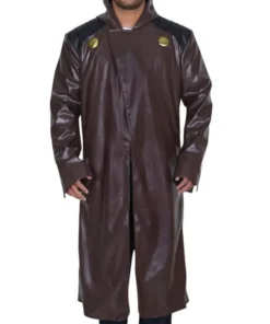 Dr Doom Fantastic 4 Brown Leather Coat Front
