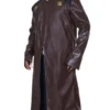 Dr Doom Fantastic 4 Brown Leather Coat Side