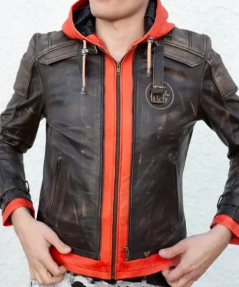 Dragon Ball Z Goku Leather Hooded Jacket