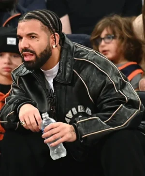 Drake Black Leather Jacket
