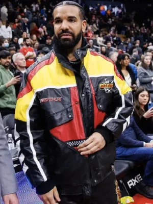 Drake Rotax Ski-Doo Bomber Leather Jacket