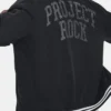 Dwayne Johnson Project Rock Black Varsity Jacket back look