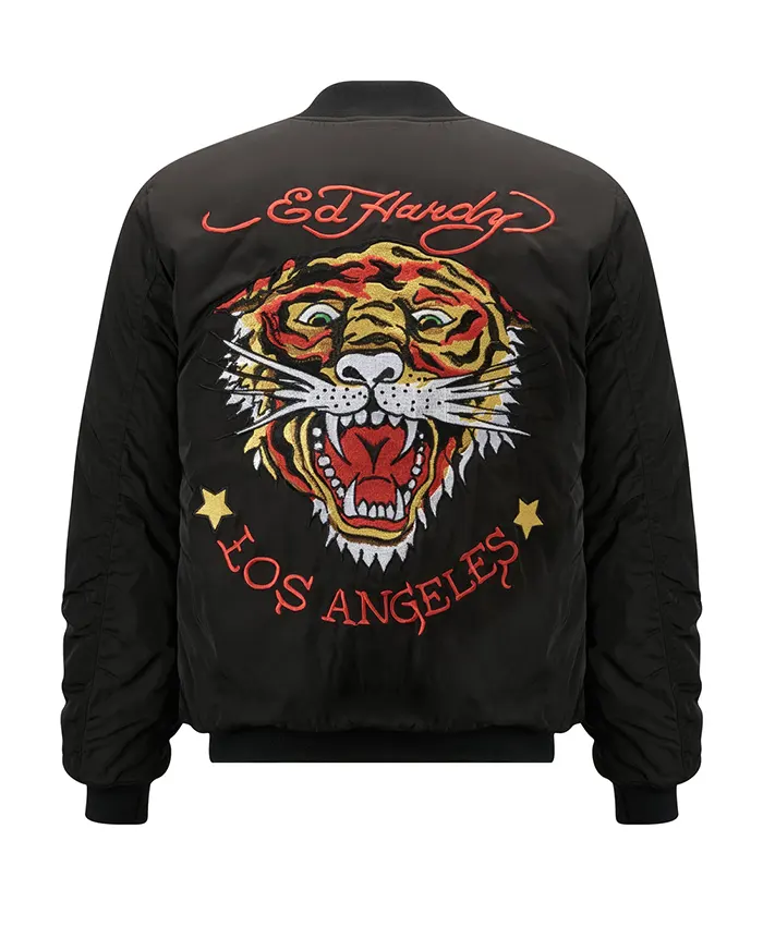 ED Hardy Bomber Jacket Tiger Back