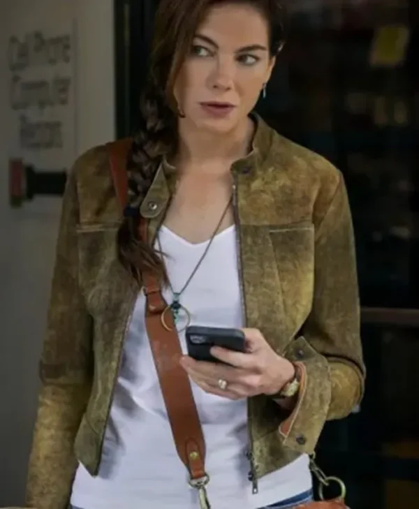 Echoes S1 Gina and Leni Green Suede Jacket